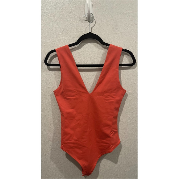 FREE PEOPLE Keep It Sleek Red Bodysuit - Picture 4 of 6